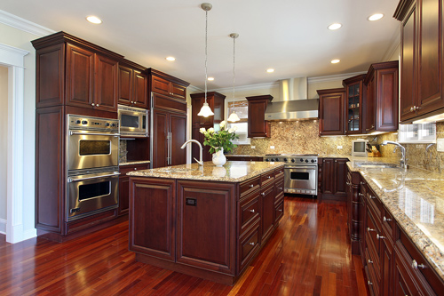 Kitchen-With-Cherry-Wood